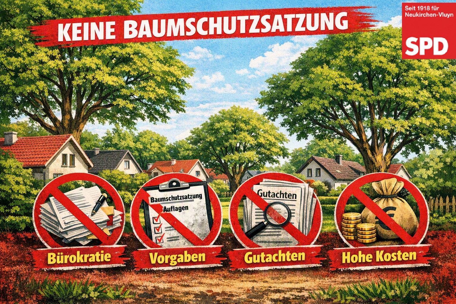 SPD lehnt geplante Baumschutzsatzung ab